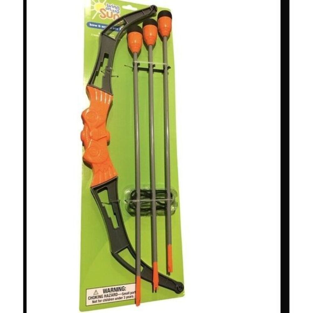 Bring on the Sun. Bow & Arrow Set 5pc NEW. Three pad-tipped‎ Arrows.
